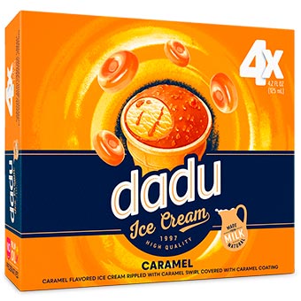 Dadu Family 4-Pack Caramel Ice Cream