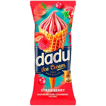 Dadu Caramel Ice Cream with waffle crisps in Waffle Cone 150ml